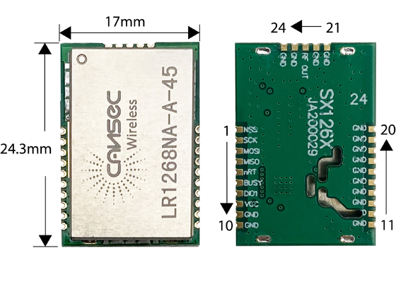 Iot Rfの無線出力Loraの送信機モジュールCansec Lr1268na-G Sx1278