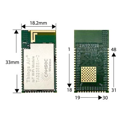 16.5dBm 1uA IoT WifiモジュールCC3235 5Ghz WifiモジュールTA3235SA-C